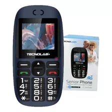 Teléfono Senior Tecnolab 4g Bluetooth Adulto Mayor Azul