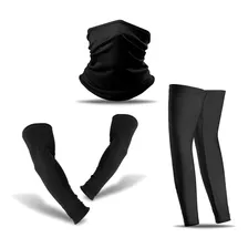 Meio Manguito + Bandana Elástico Balaclava Ciclismo Pernito