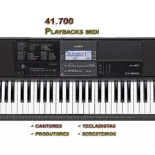 41.700 Playbacks Midi Profissional Para Teclados Casio