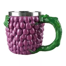 Tazón Taza Uva 3d Shopero Café Té Cerámica Fruta Verdura