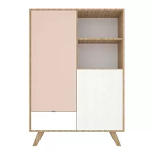 Modular Vajillero Aparador Biblioteca Nordico Puertas Cajón