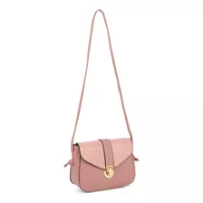 Bolsa Gash Feminina Transversal Com Textura Croco Cor Rosa