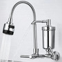 Torneira Gourmet Luxo Com Filtro Puficador Flexível Cozinha Parede 2 Jatos Cor Cromada - Marca Camperluz Prata C/ Filtro Purificador Instalação Na Parede