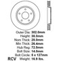 Disco Frenos Trasero Para Volkswagen Routan  2009