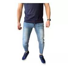 Jeans Slim Ankle Fit Azul Focalizado 14347