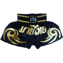 Short Calção Muay Thai T.f.wear; Black/golden/tribais