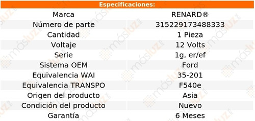 Regulador Alternador Mercury Brougham 8 Cil 6.7l 67 Renard Foto 3