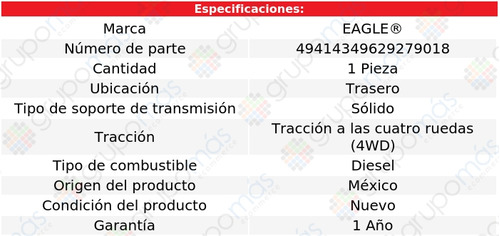 Soporte Trans Tras Eagle Ford F-450 S Duty V8 7.3l 00 A 03 Foto 2