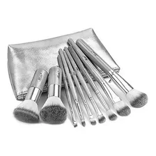 Kit De Brochas Para Maquillaje Matto Mz-f9 Con 9 Piezas De