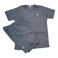 Kit 1 Camiseta Dry Fit Masculina + 1 Bermuda Short Academia