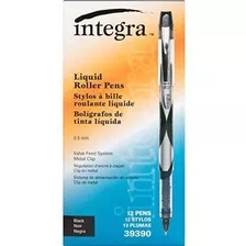 Bolígrafos - Integra Liquid Rollerball Pens, 0.5 Mm, Black I