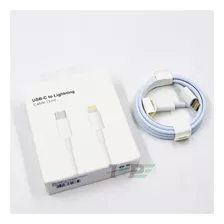 Cabo Carregador Usb Tipo C Lightning 1m Recarregavel Bivolt Cor Branco