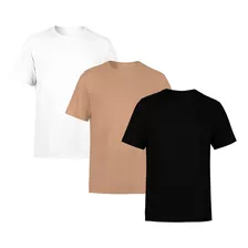 Kit 03 Camiseta Lisas T-shirt Premium 100% Algodão Básica