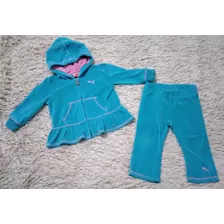 Conjunto Equipo Bebe Beba Puma Campera Pantalon Volados