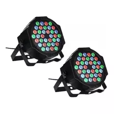 Pack 2 Focos Luces Led Maka Rgb Dmx Audioritmico Dj Fiesta