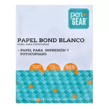 Paquete 500 Hojas Blancas Pen+gear 75 Gramos 95%blancura