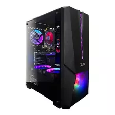 Gabinete Gamer Maxtro 3403b Com 2 Fan Rgb Lateral Vidro Cor Colorido