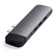 Hub Usb-c Pro Satechi 6 Portas Pd 87w 4k Gigabit Space Gray