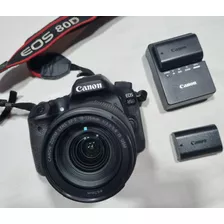 Câmera Canon Eos 80d Dslr + Lente 18-135mm