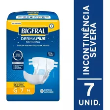 Kit Com 10 Fraldas Para Adultos Bigfral Derma Plus G X 7 U