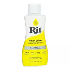 Rit Dyes Lemon Yellow Liquid 8 Oz. Botella [paquete De 4]