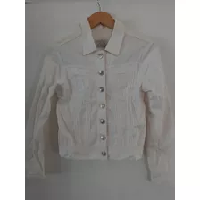 Campera De Jean Tucci Blanca Impecable 2 Usos No Cher