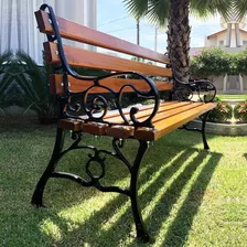 Banco De Jardim Frances 7 Réguas 150 Cm Madeira De Lei Praça