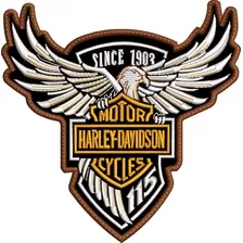 Parche Bordado Harley Davidson 11x10cm. Metal/rock Clasico