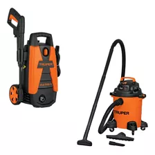 Set Hidrolavadora 1500psi + Aspiradora 6 Galones Truper