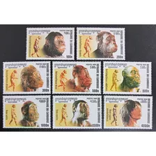 Camboya, Serie Sc 2150-57 Evolución Humana 2001 Mint L18787