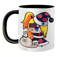 Caneca De Porcelana Naruto Deidara Akatsuki Padoru 325ml