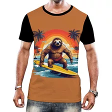 Camiseta Camisa Tshirt Surf Preguiça Surfista Onda Mar Hd 3