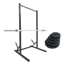 Power Rack + 40 Kg Disco + Barra Preolimpica 