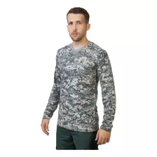 Camiseta Camuflada Deserto Manga Longa Pesca Caça Use Tático