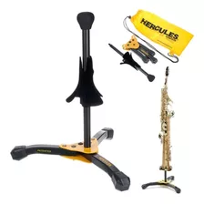 Suporte Sax Soprano Profissional Dobrável Hércules Ds531bb