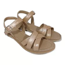 Sandalias De Mujer Numeros 41 Al 44 Color Beige Lobazapatos