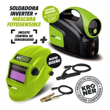 Soldadora Inverter Kroner 140 Amp + Máscara Fotosensible 