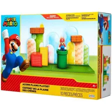 Super Mario - Acorn Plains Playset - Incluye A Mario - 