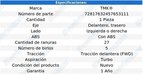 Maza Del O Tras Izquierda O Derecha Mkz 3.0l V6 17 Al 20 Tmk Foto 2