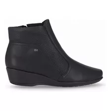 Bota Piccadilly Anabela Salto Baixo Cano Curto Confortável 