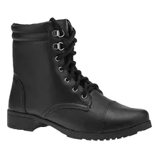 Bota Feminina Coturno Preto Feminino Salto Baixo Lançamento