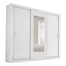 Guarda-roupa Casal Com Espelho Bahia 3pt 4gv Branco