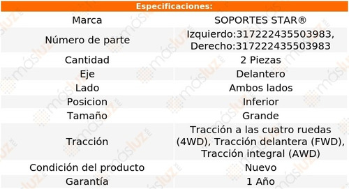 Kit 2 Bujes Horquilla Del Inf Mariner V6 3.0l 05/11 S Star Foto 2