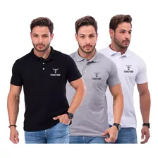 Kit 3 Camiseta Gola Polo Tx Country Camisa Masculino