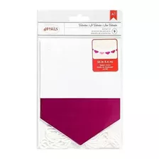 American Crafts Valentine.s Foil Banner Blanco - Rosa 9 Piez