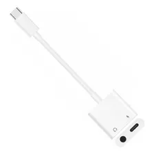 Adaptador Usb Type-c 2em1 Para Fone 3.5mm P2 E Carregamento