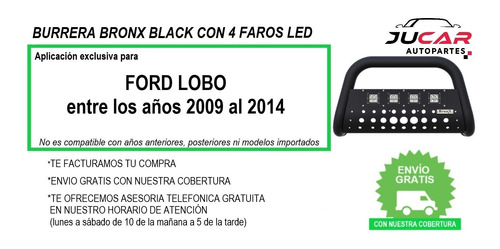 Burrera 4x4 Off Road Ford Lobo 2009-2011 Faros Centrales Foto 8