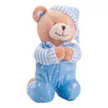 Pelucia Ursinho De Pijama Que Reza Azul - Buba Baby - 0147