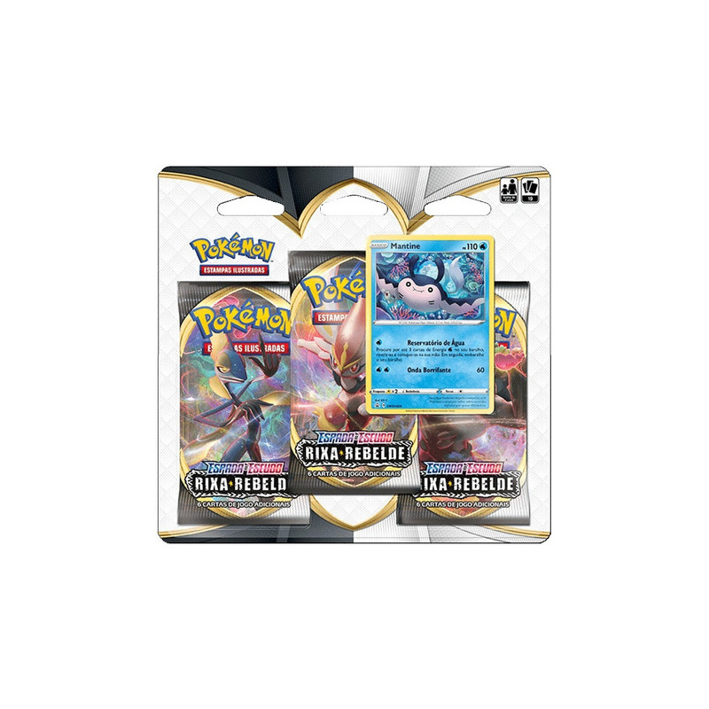 Kit Cartas Pokémon EE2 Blister Quadruplo 4 Pacotes + 1 Carta +