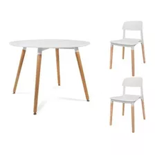 Juego De Comedor Mesa Eames 90cm + 2 Sillas Milan Baires4